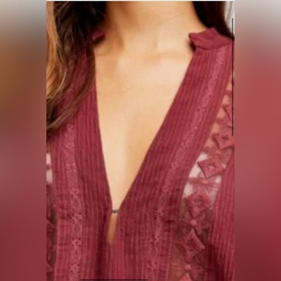 Free People Baby Bliss Tunic. Lovebird Combo Medium Oversized - Picture 4 of 12